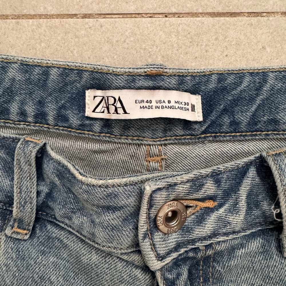 ZARA HIGH RISE Z1975 RELAXED FIT JEANS - Picture 6 of 10